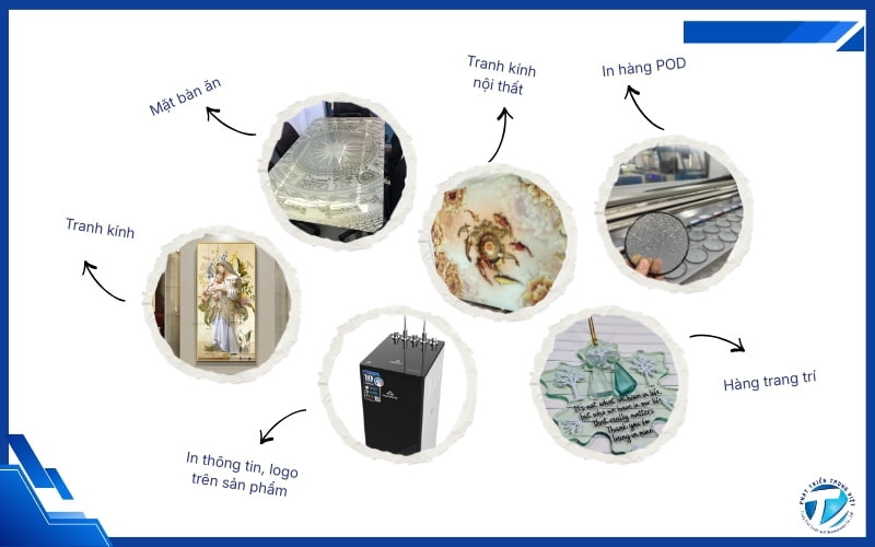 Ứng dụng đa dạng của máy in kính trong mọi ngành hàng